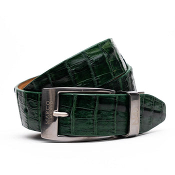 Marco Di Milano Riccardo Belt Forest Green Leather Shoe