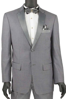 Mens Slim Fit Wool Feel Tuxedo in Grey