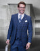 Statement Men's 3 Piece 100% Wool Plaid Suit - Triple Tone Design