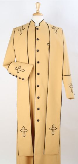Mens Church Robe - Multiple Colors Available Gold ~ Black