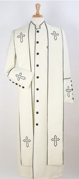 Mens Church Robe - Multiple Colors Available Off White ~ Black
