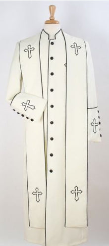 Mens Church Robe - Multiple Colors Available Off White ~ Black