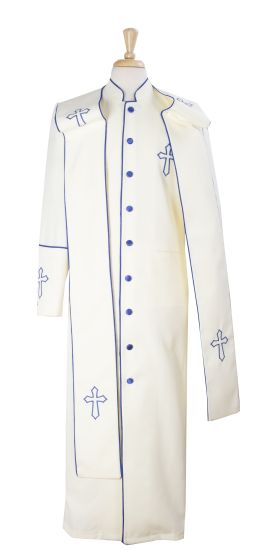 Mens Church Robe - Multiple Colors Available Off White ~ Royal