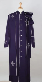 Mens Church Robe - Multiple Colors Available Purple ~ White