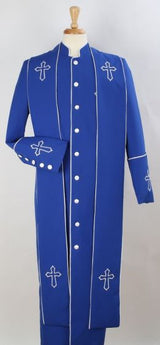 Mens Church Robe - Multiple Colors Available Royal ~ White