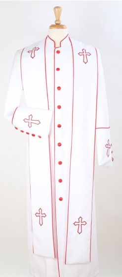 Mens Church Robe - Multiple Colors Available White ~ Red
