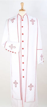 Mens Church Robe - Multiple Colors Available White ~ Red