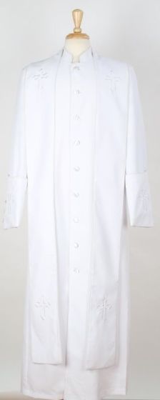 Mens Church Robe - Multiple Colors Available White