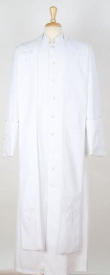 Mens Church Robe - Multiple Colors Available White