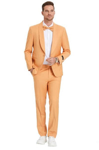 Prom Suit - Light Orange Prom Tuxedo - Summer Slim Fit Suits
