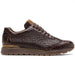 Marco Di Milano Roma Brown Genuine Caiman Crocodile / Woven Leather Fashion Sneakers