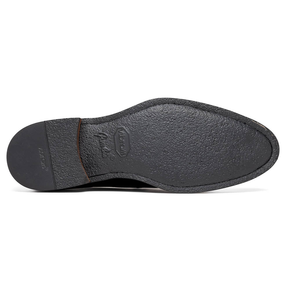 Zelli Roma Hand-Burnished Calfskin Penny Loafers in Black