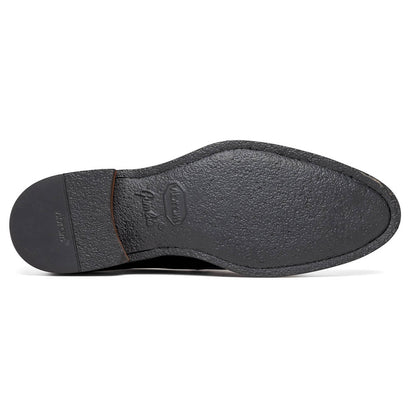 Zelli Roma Hand-Burnished Calfskin Penny Loafers in Black