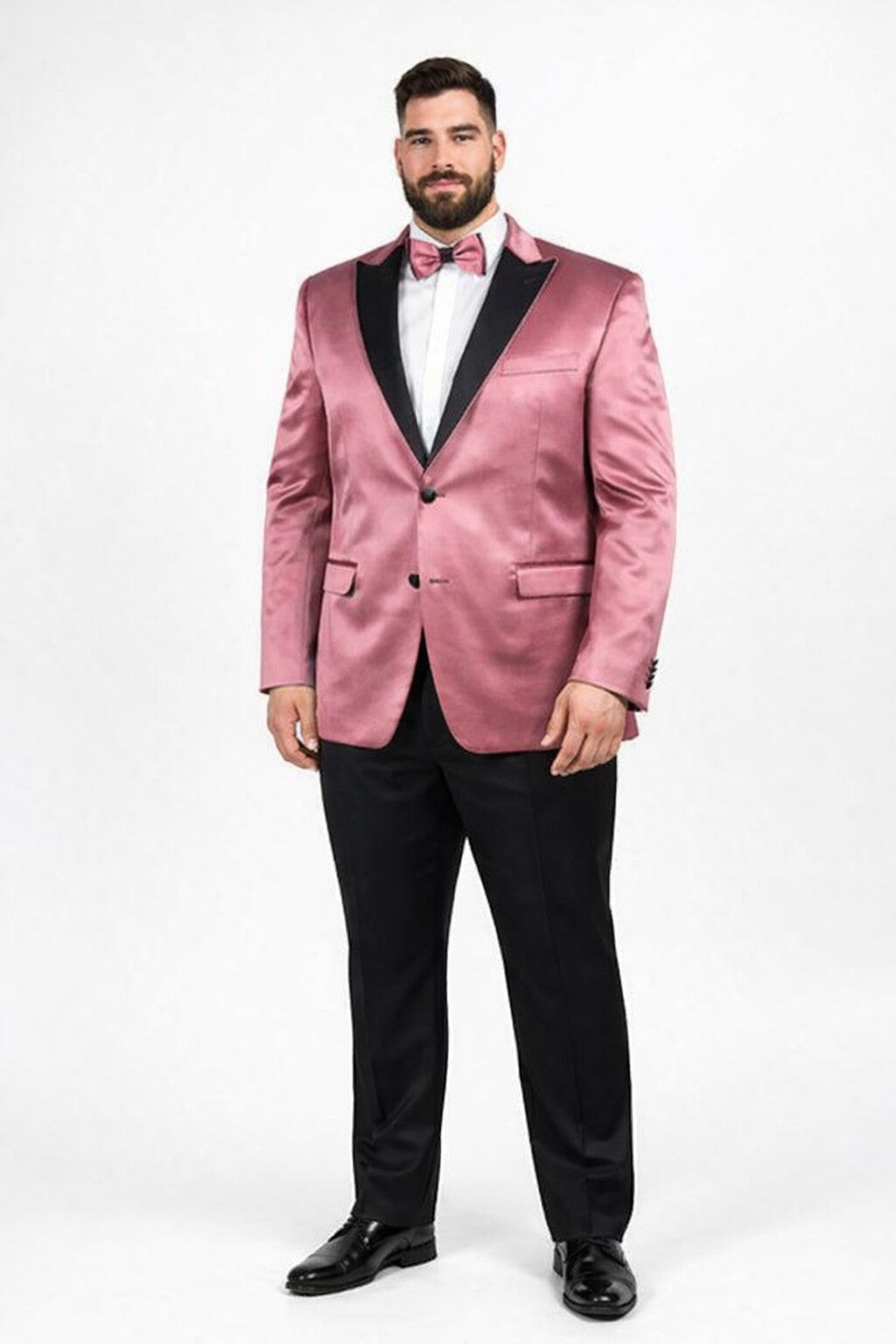 Men's ( Rose Gold - Dusty Rose ) - Blush Dark Pink  tuxedo Blazer Dinner Jacket - Image 6