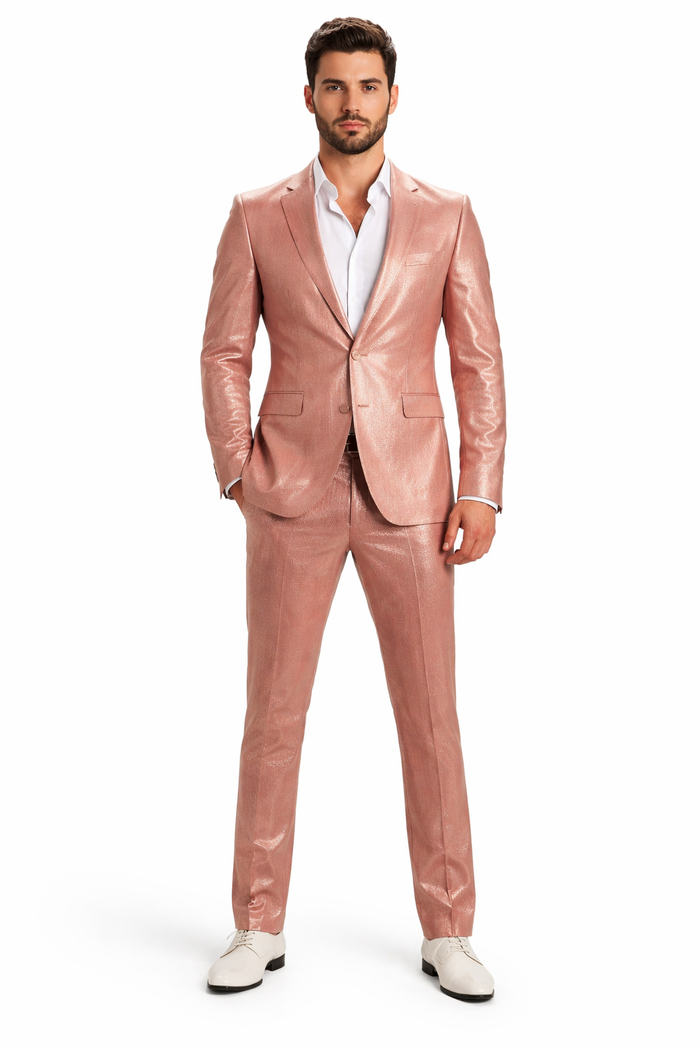 Rose Gold Suit - Light Pink Shiy Suit