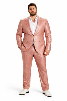 Rose Gold Suit - Light Pink Shiy Suit