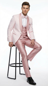 Rose Gold Suit - Pink Suit - Slim Fit