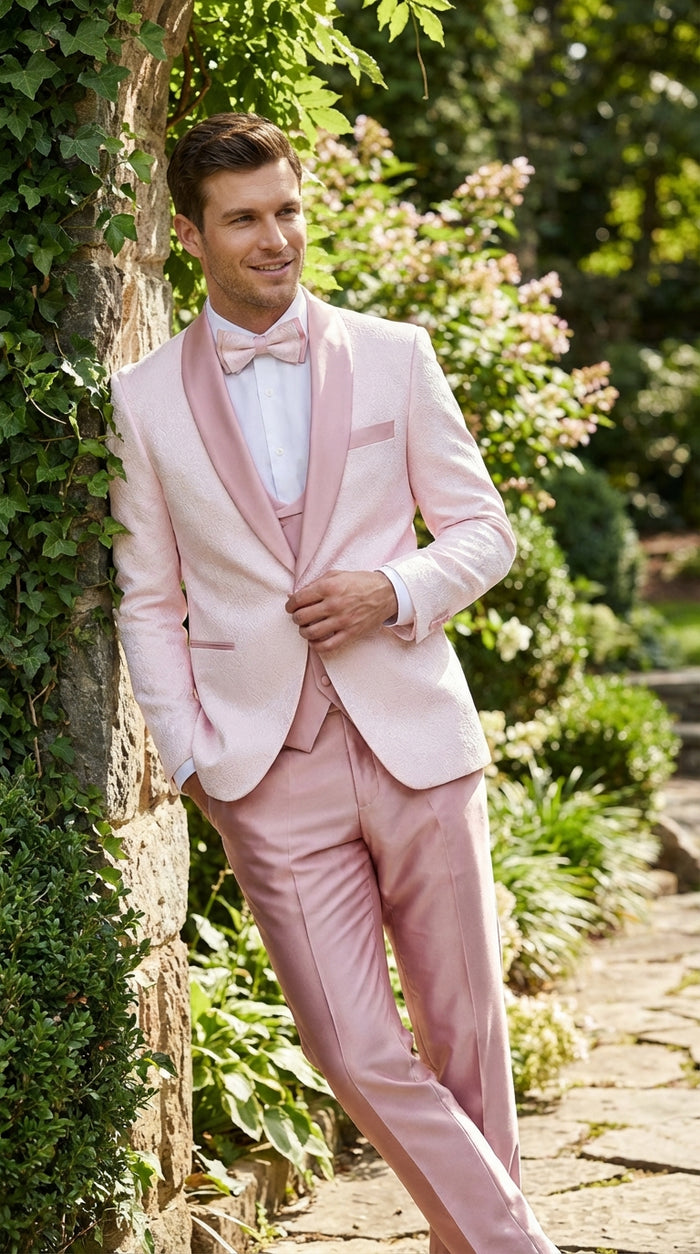 Rose Gold Suit - Pink Suit - Slim Fit