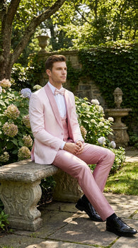 Rose Gold Suit - Pink Suit - Slim Fit
