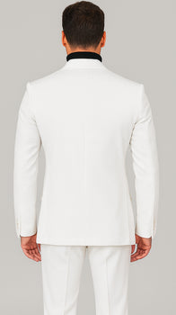 Rossi Man DUKE RM1762 Slim Fit 3-Piece White Suit – Modern Tailored Formalwear for Men