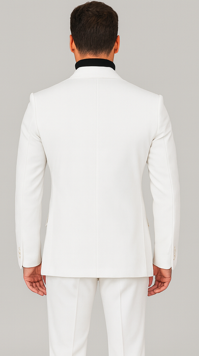 Rossi Man DUKE RM1762 Slim Fit 3-Piece White Suit – Modern Tailored Formalwear for Men