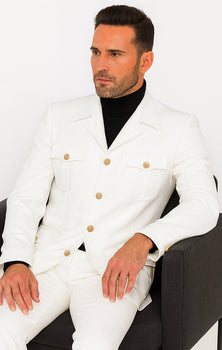 Rossi Man DUKE RM1762 Slim Fit 3-Piece White Suit – Modern Tailored Formalwear for Men