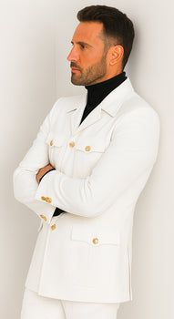 Rossi Man DUKE RM1762 Slim Fit 3-Piece White Suit – Modern Tailored Formalwear for Men