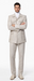 Rossi Man DUKE RM1766 Slim Fit 3-Piece Suit for Men – Modern Cream Off-White Formalwear