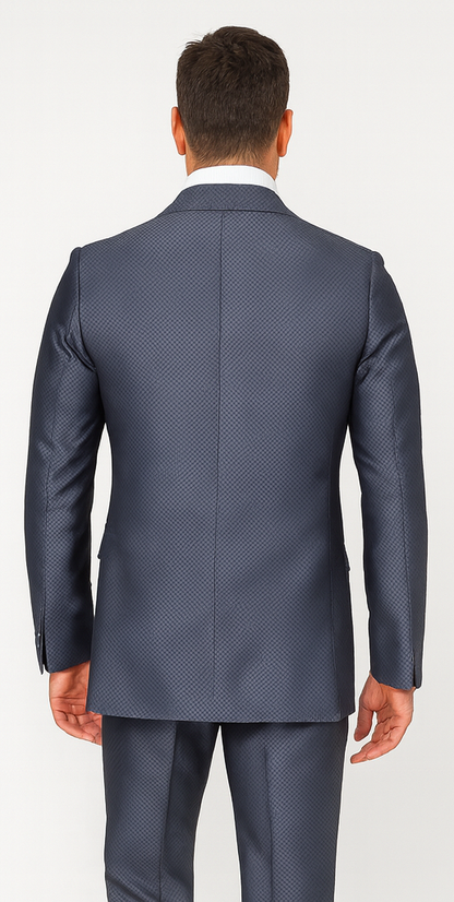 Rossi Man DUKE RM1767 Slim Fit 3-Piece Steel Grey Suit – Modern Formalwear for Men
