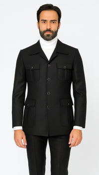 Rossi Man DUKE RM1769 Slim Fit Black 3-Piece Suit for Men – Modern Mens Formalwear