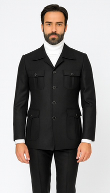 Rossi Man DUKE RM1769 Slim Fit Black 3-Piece Suit for Men – Modern Mens Formalwear