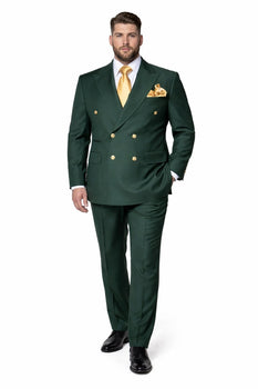 Double Breasted Slim Fit Suit 2 on 6 Modern Formal Ensemble ROSSI MAN Milano RM1190 - Image 6