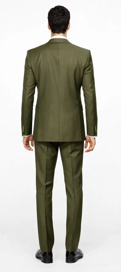 Rossi Man MAX RM1775 Slim Fit 3-Piece Suit – Sophisticated Tailored Olive Green Suit for Men