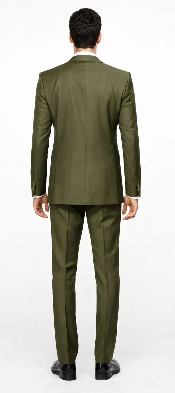 Rossi Man MAX RM1775 Slim Fit 3-Piece Suit – Sophisticated Tailored Olive Green Suit for Men