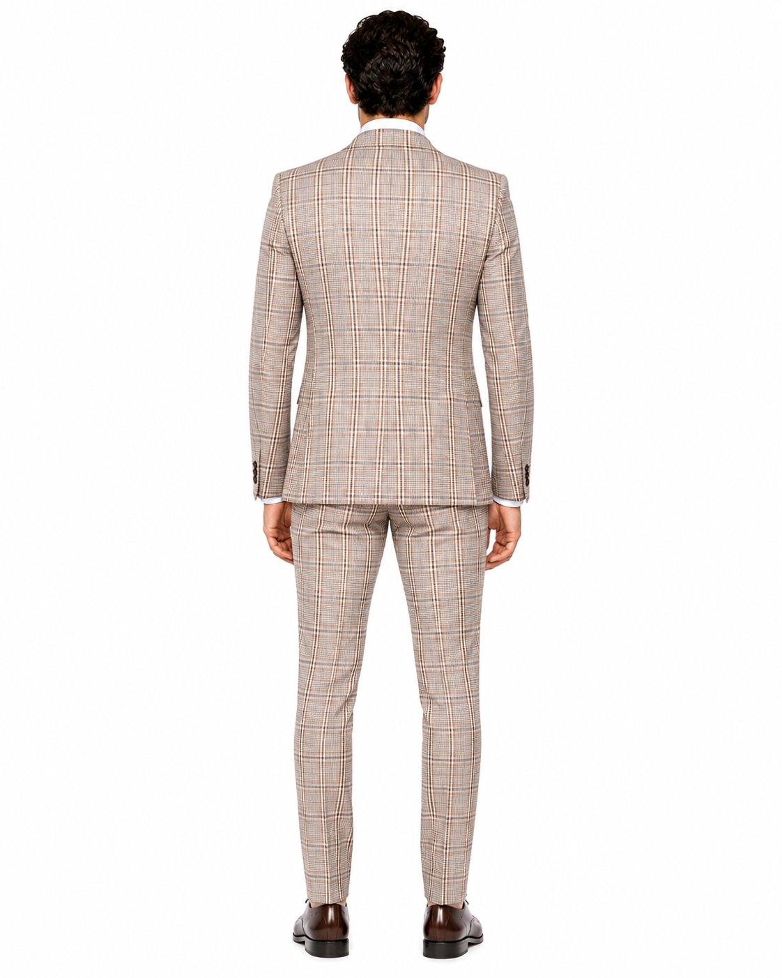 Rossi Man MAX RM1824 Slim Fit 3-Piece Light Brown Suit – Elegant Formalwear for Men