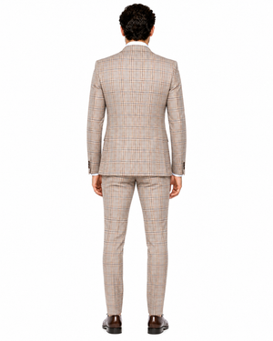 Rossi Man MAX RM1824 Slim Fit 3-Piece Light Brown Suit – Elegant Formalwear for Men