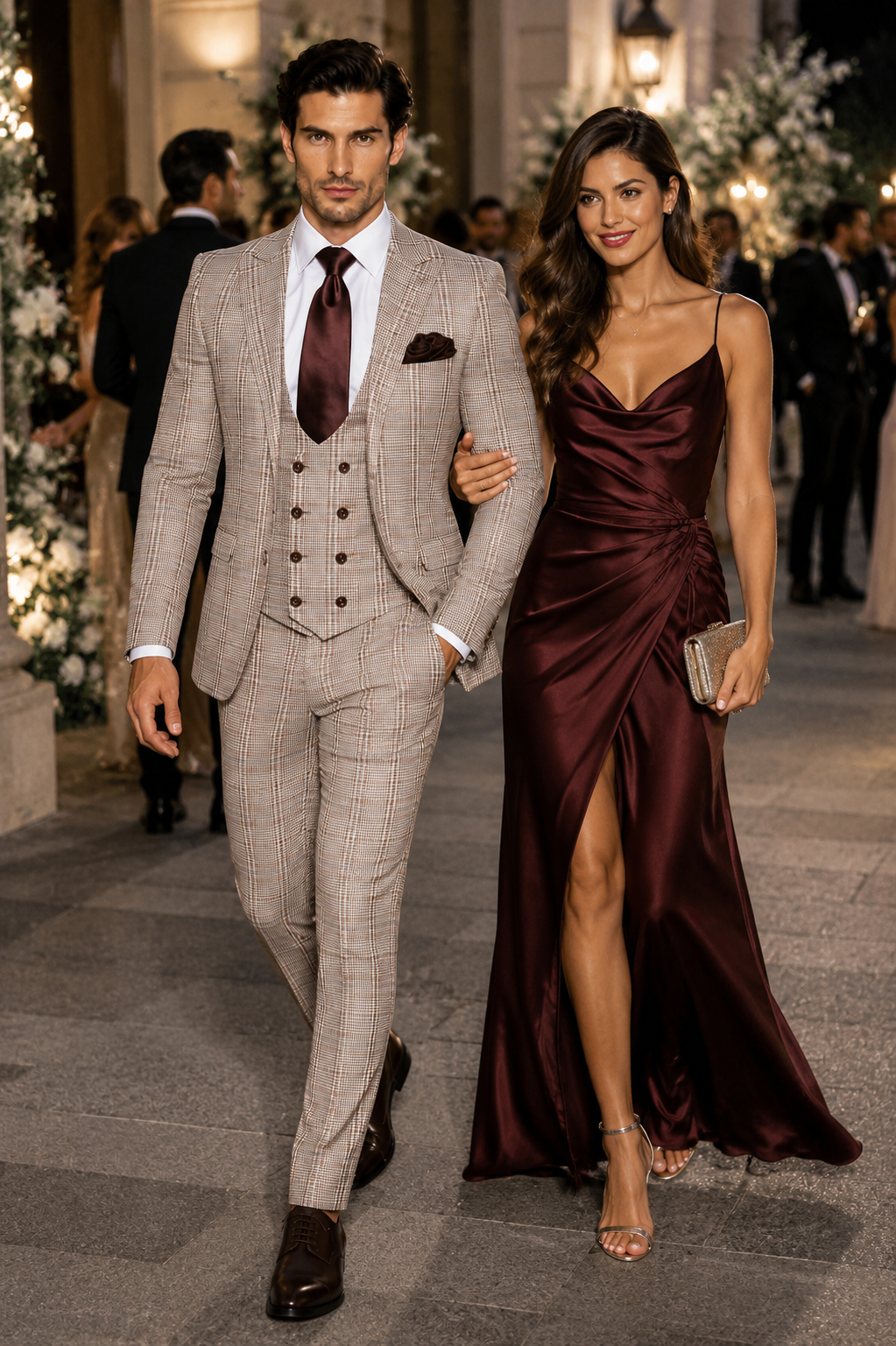 Rossi Man MAX RM1824 Slim Fit 3-Piece Light Brown Suit – Elegant Formalwear for Men