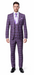 Rossi Man MAX RM1834 Slim Fit 3-Piece Suit – Elegant Purple Formalwear for Men