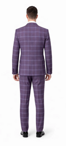 Rossi Man MAX RM1834 Slim Fit 3-Piece Suit – Elegant Purple Formalwear for Men