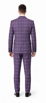 Rossi Man MAX RM1834 Slim Fit 3-Piece Suit – Elegant Purple Formalwear for Men
