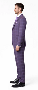Rossi Man MAX RM1834 Slim Fit 3-Piece Suit – Elegant Purple Formalwear for Men