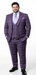 Rossi Man MAX RM1834 Slim Fit 3-Piece Suit – Elegant Purple Formalwear for Men