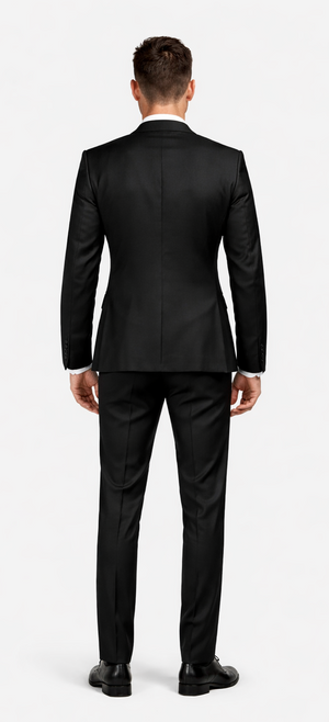 Rossi Man Men’s Black Slim Fit Suit – Double-Breasted Modern Classic