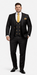 Rossi Man Men’s Black Slim Fit Suit – Double-Breasted Modern Classic
