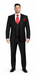 Rossi Man Men's Slim Fit Black Suit – Double-Breasted Vest, Elegant Formalwear