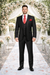 Rossi Man Men's Slim Fit Black Suit – Double-Breasted Vest, Elegant Formalwear