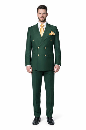Double Breasted Slim Fit Suit 2 on 6 Modern Formal Ensemble ROSSI MAN Milano RM1190