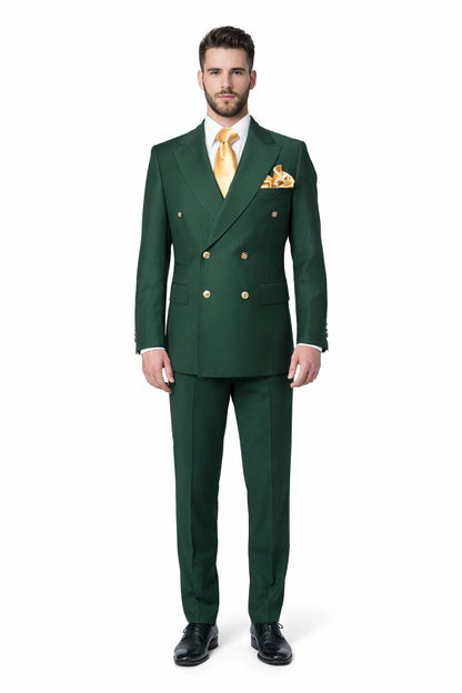 Double Breasted Slim Fit Suit 2 on 6 Modern Formal Ensemble ROSSI MAN Milano RM1190