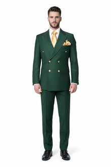 Double Breasted Slim Fit Suit 2 on 6 Modern Formal Ensemble ROSSI MAN Milano RM1190