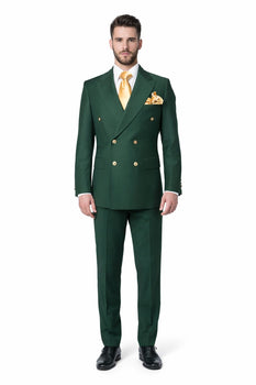 Double Breasted Slim Fit Suit 2 on 6 Modern Formal Ensemble ROSSI MAN Milano RM1190